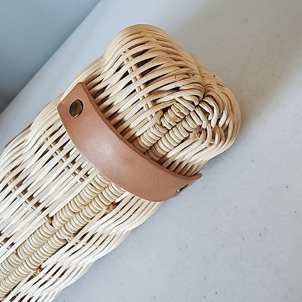 J.Crew Rattan Clutch "EUC" ASO Meghan Markle - Picture 8 of 16